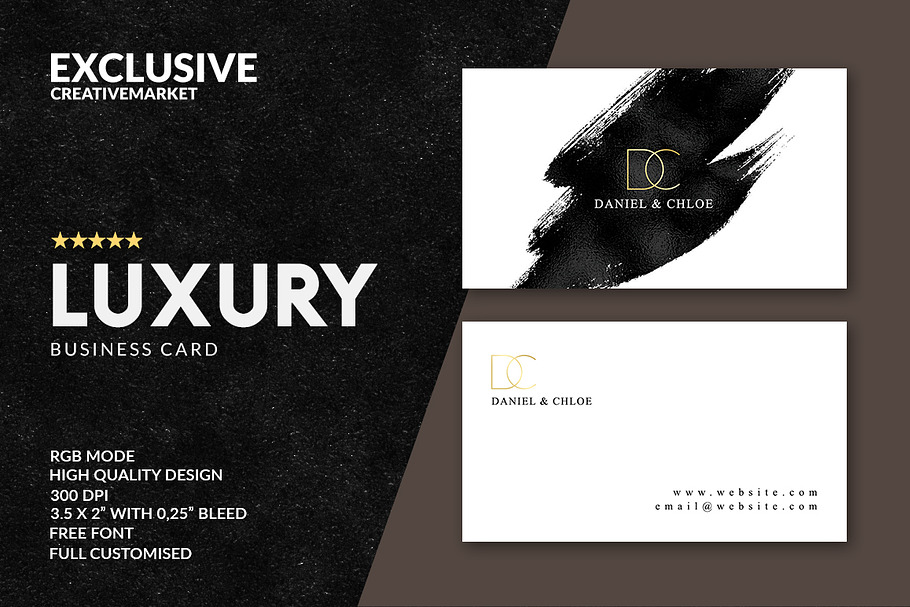 LUXURY Business card Template 3 in 1