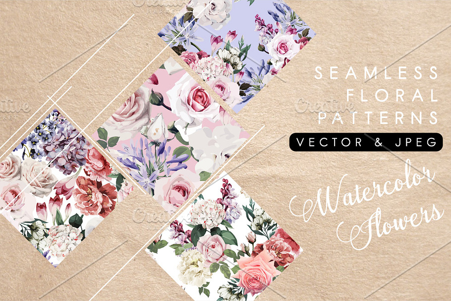NEW!!! Seamless floral pattern  in Patterns - product preview 8
