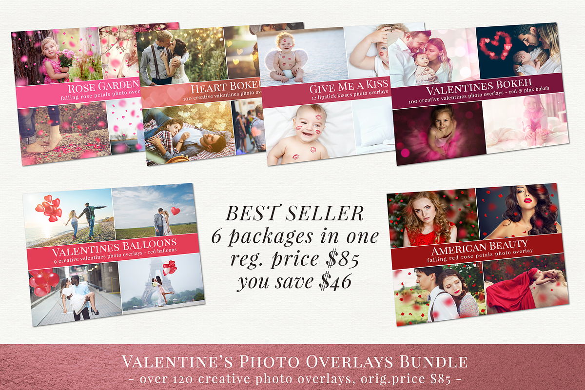 Valentine's photo overlays - bundle in Photoshop Layer Styles - product preview 8