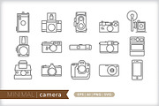 Minimal camera icons