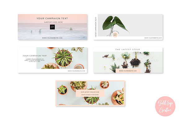Blush Facebook Cover Pack in Facebook Templates - product preview 1