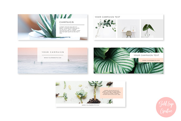 Blush Facebook Cover Pack in Facebook Templates - product preview 2