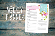 Weekly Planner in Floral Design