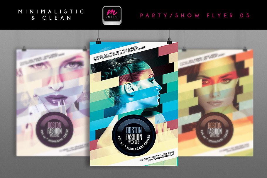 Minimalistic Party/Show Flyer 05 in Flyer Templates - product preview 8