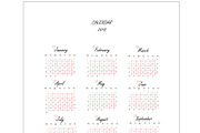 Simple Pink Calendar