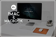 iMac & Macbook PSD Mockup Bundle