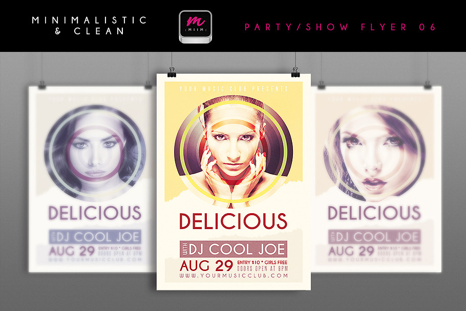 Minimalistic Party/Show Flyer 06 in Flyer Templates - product preview 8