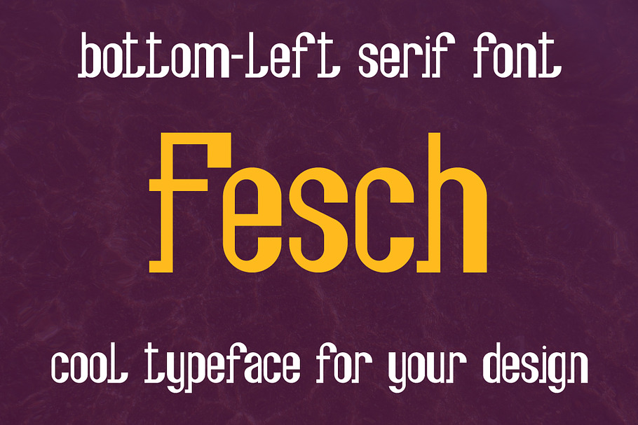 Fesch | bottom-left slab serif font in Slab Serif Fonts - product preview 8