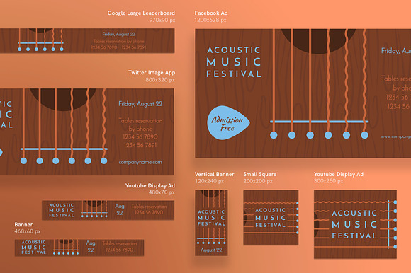 Banners Pack | Music Festival in Templates - product preview 1