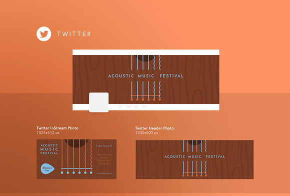 Social Media Pack | Music Festival in Social Media Templates - product preview 3