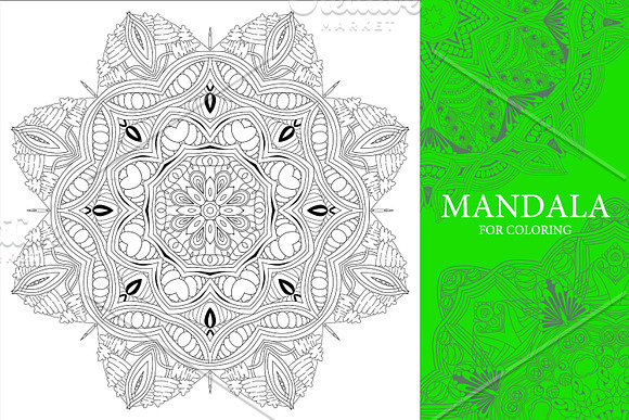 Unusual mandalas for coloring 4 in Objects - product preview 3