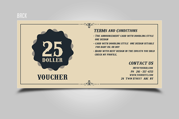 Vintage Voucher Template in Card Templates - product preview 1