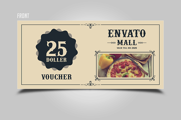Vintage Voucher Template in Card Templates - product preview 2