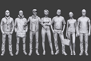 Lowpoly People Casual Pack Vol.15