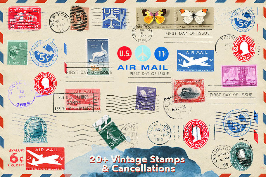 Airmail Postal Kit 140 Items in Objects - product preview 8