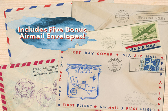 Airmail Postal Kit 140 Items in Objects - product preview 2
