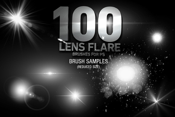 100 Lens Flare Brushes for Photoshop in Photoshop Brushes - product preview 3