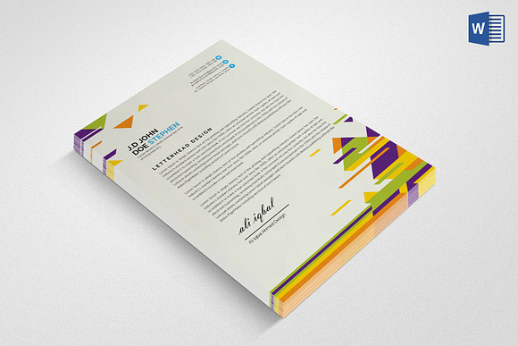 Colourful Business Letterhead in Stationery Templates - product preview 1