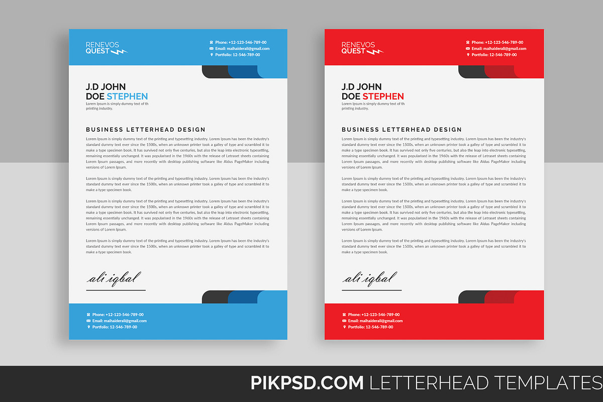 Vectorial Business Letterhead in Stationery Templates - product preview 8
