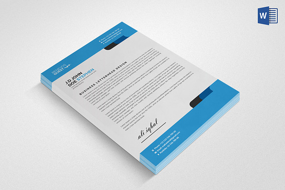 Vectorial Business Letterhead in Stationery Templates - product preview 1