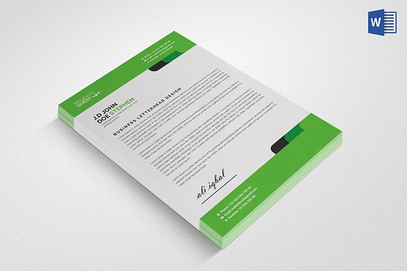 Vectorial Business Letterhead in Stationery Templates - product preview 3