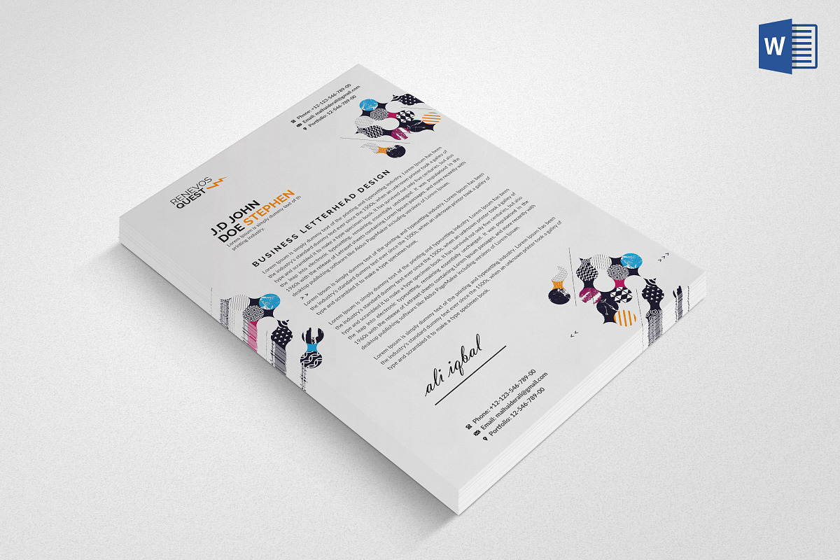 Professional Letterhead in Stationery Templates - product preview 8