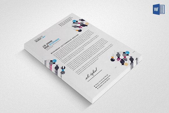 Professional Letterhead in Stationery Templates - product preview 2