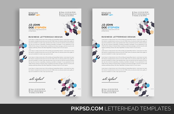 Professional Letterhead in Stationery Templates - product preview 3
