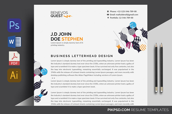 Professional Letterhead in Stationery Templates - product preview 4