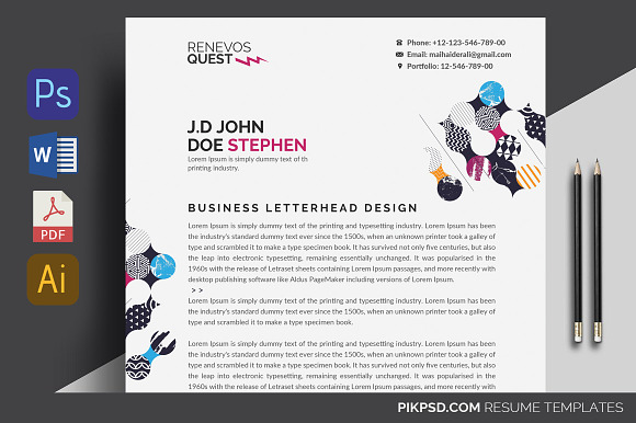Professional Letterhead in Stationery Templates - product preview 5