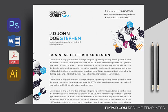 Professional Letterhead in Stationery Templates - product preview 6