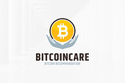 Bitcoin Care Logo Template