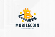 Mobile Bitcoin Logo Template