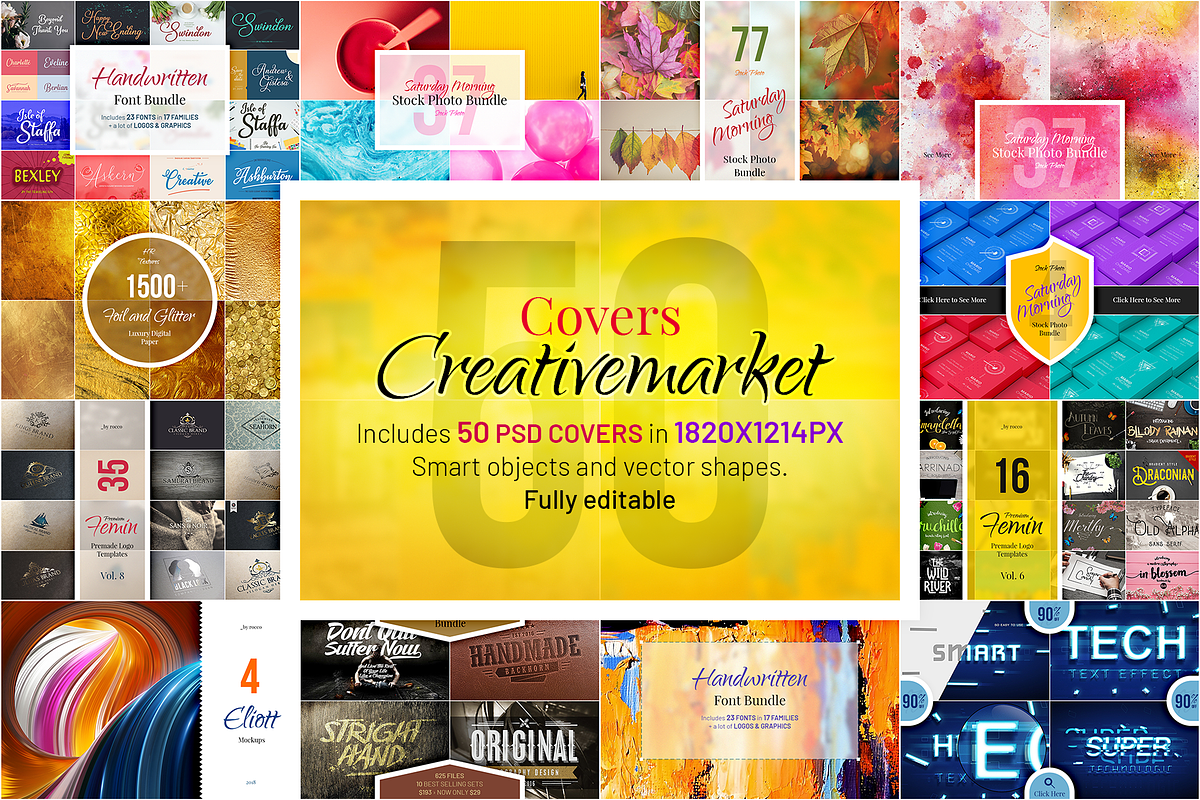 CreativeMarket Covers Mockup. 50 PSD in Presentation Templates - product preview 8