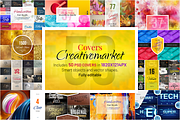 CreativeMarket Covers Mockup. 50 PSD