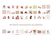 Vector bundle 66 dessert cakes sweet