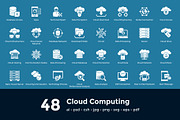 48 Cloud Computing Icons