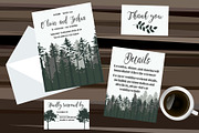 Woods Wedding Invitation set