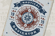 Nautical Navigator Typography