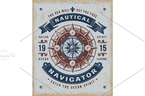 Nautical Navigator Typography in Illustrations - product preview 1
