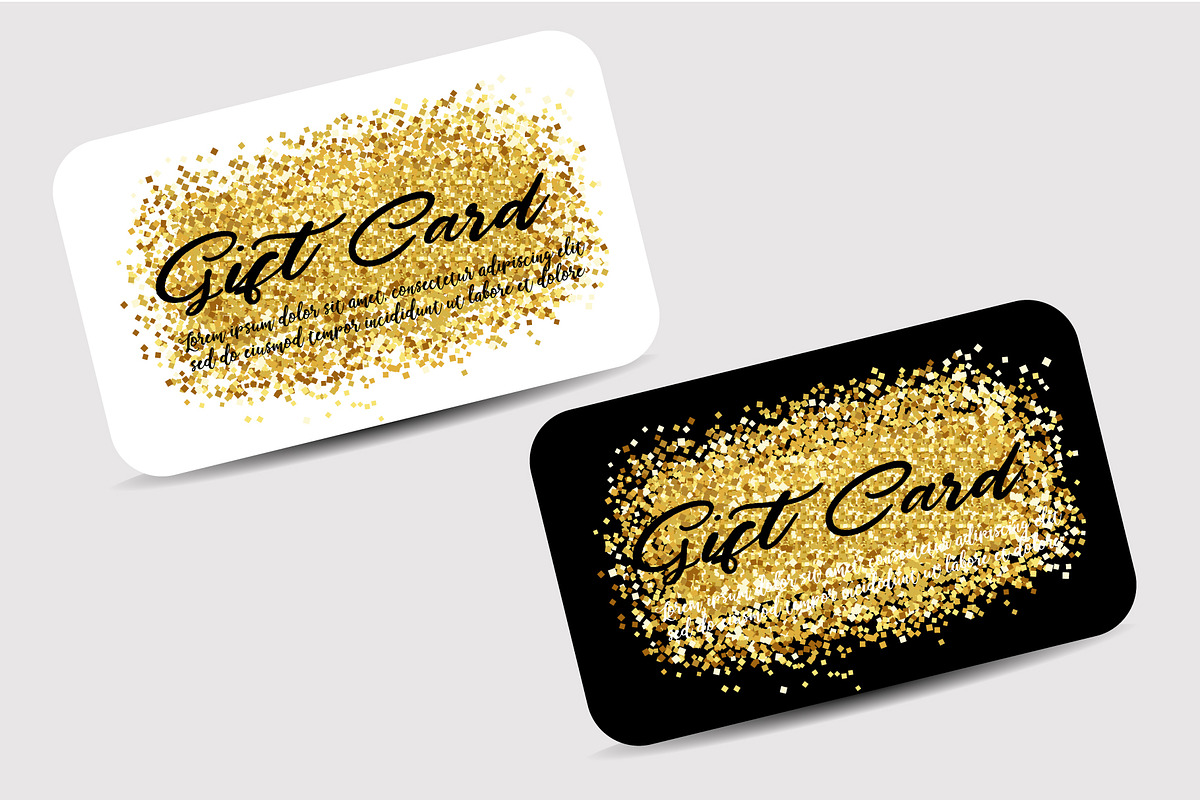 Gift Card with gold glitter  in Card Templates - product preview 8