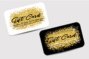 Gift Card with gold glitter 