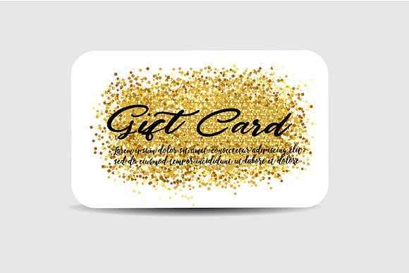 Gift Card with gold glitter  in Card Templates - product preview 1