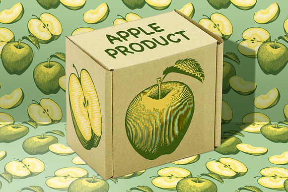 Yellow and Green Apple in Illustrations - product preview 4