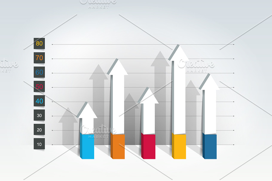 Chart, graph, 3D style. Infographics in Illustrations - product preview 8