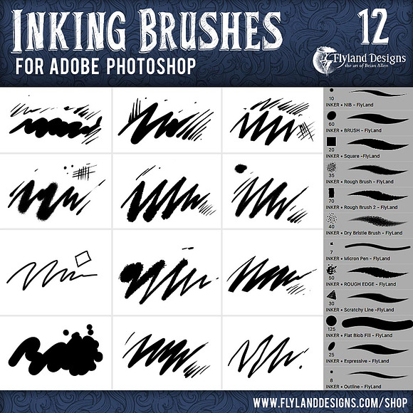 Custom Adobe Photoshop Brushes in Photoshop Brushes - product preview 3