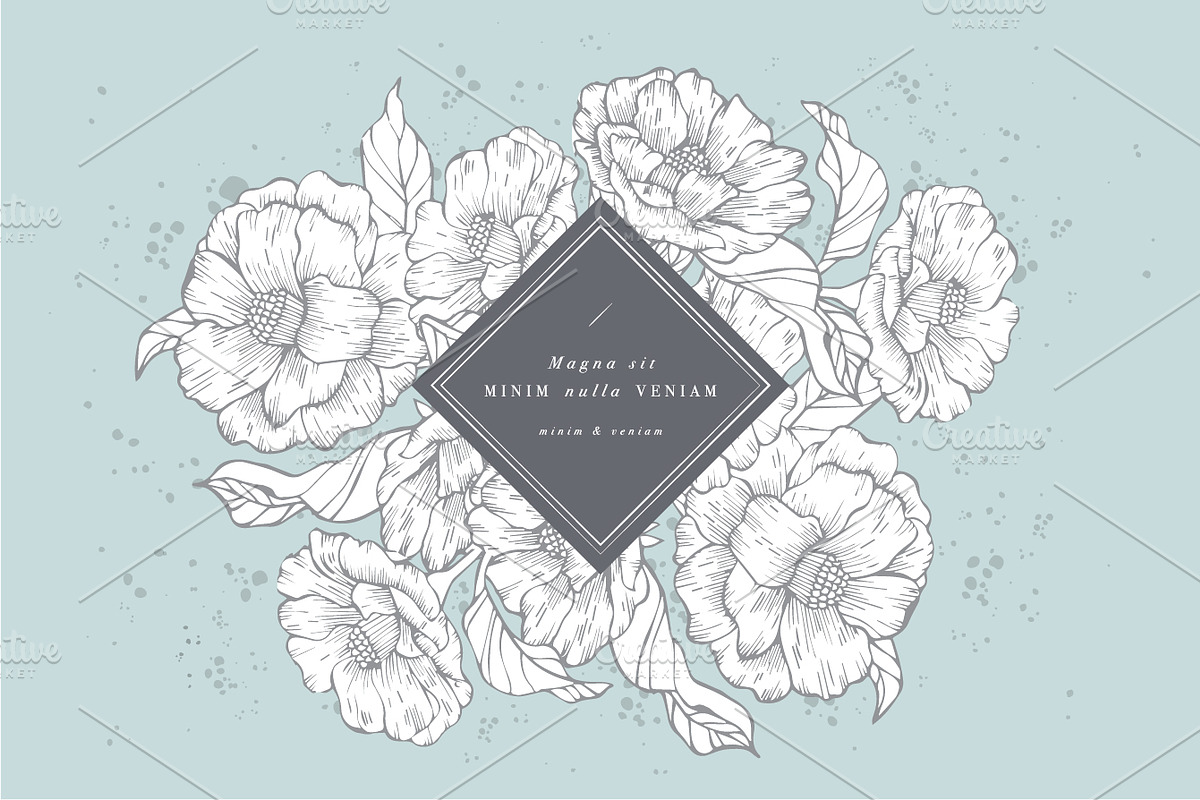 Vintage floral illustration  in Wedding Templates - product preview 8