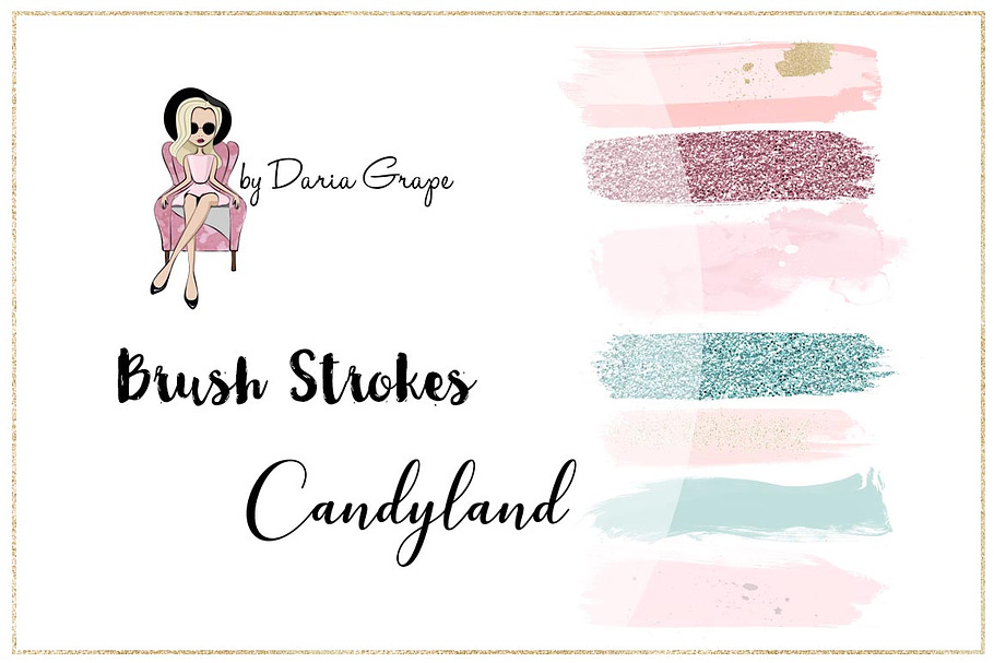 Brush Strokes "Candyland" in Objects - product preview 8