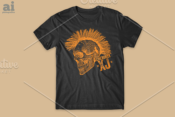 Cherokee XJ Skull in Illustrations - product preview 2