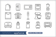 Minimal appliance icons